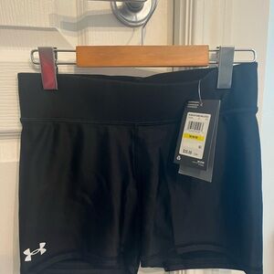 Under Armour Black Athletic Shorts Moisture-Wicking Elastic Waistband